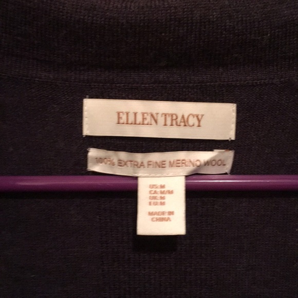 Ellen Tracy Cowl Neck Fine Wool Sweater - Picture 2 of 2